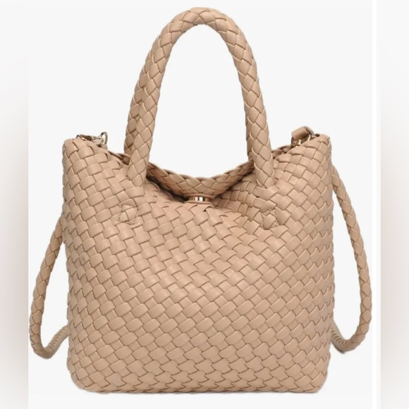 NWT! “LEANNA” Bag by MODA LUXE, Woven vegan leather - Picture 2 of 9